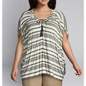 Striped Dolman-sleeve Top Size 18/20